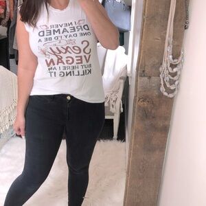 Funny sexy vegan killing it graphic sleeveless Tee